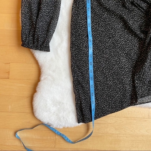 SOLD - Zara Trafaluc Sheer Polka Dot Wrap Dress - Picture 15 of 16